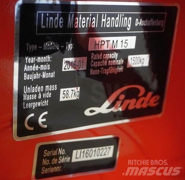 Linde HPT M 15 Movimentadores manuais de palettes