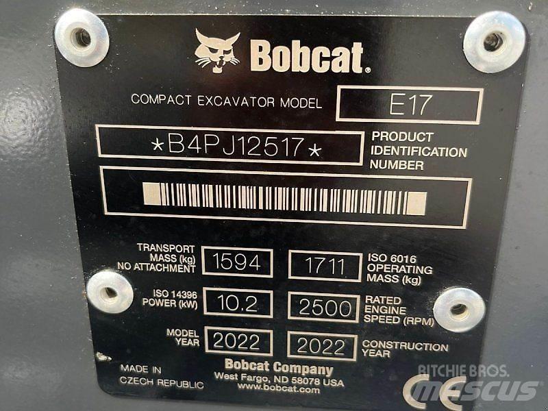 Bobcat E17 Miniescavadeiras