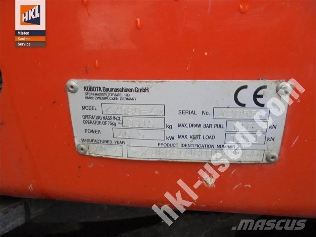 Kubota KX 080-4 Miniescavadeiras