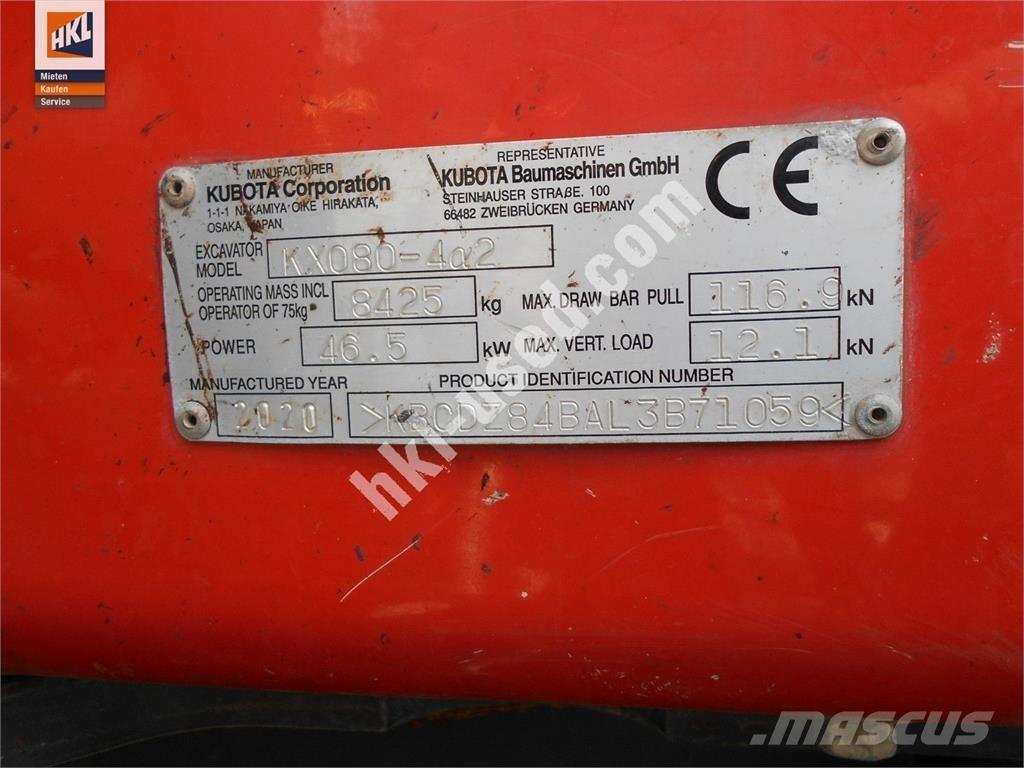 Kubota KX 080-4 Miniescavadeiras