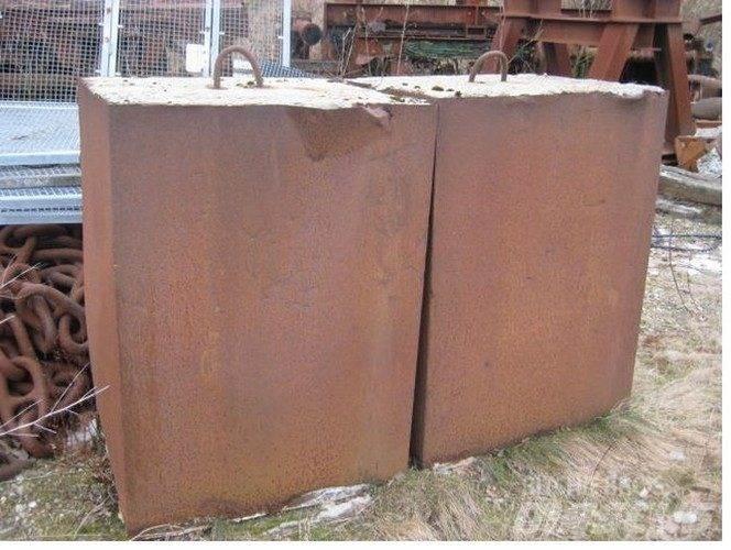  Ballastvægte 4 stk. - 2300 kg Peças e equipamento de gruas
