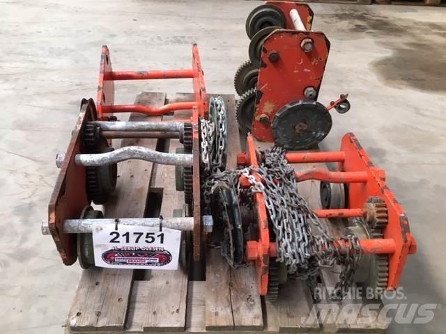  Kran løbekatte - 3 stk. Peças e equipamento de gruas