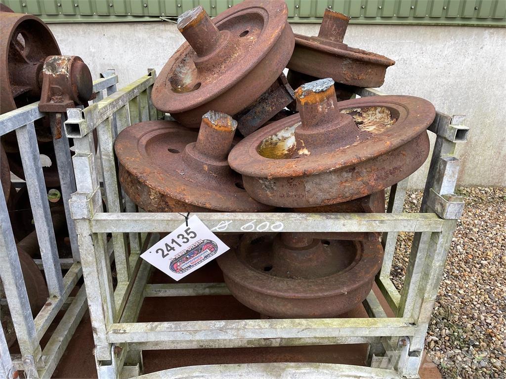  Skinnehjul, ø600 mm + flange Pneus