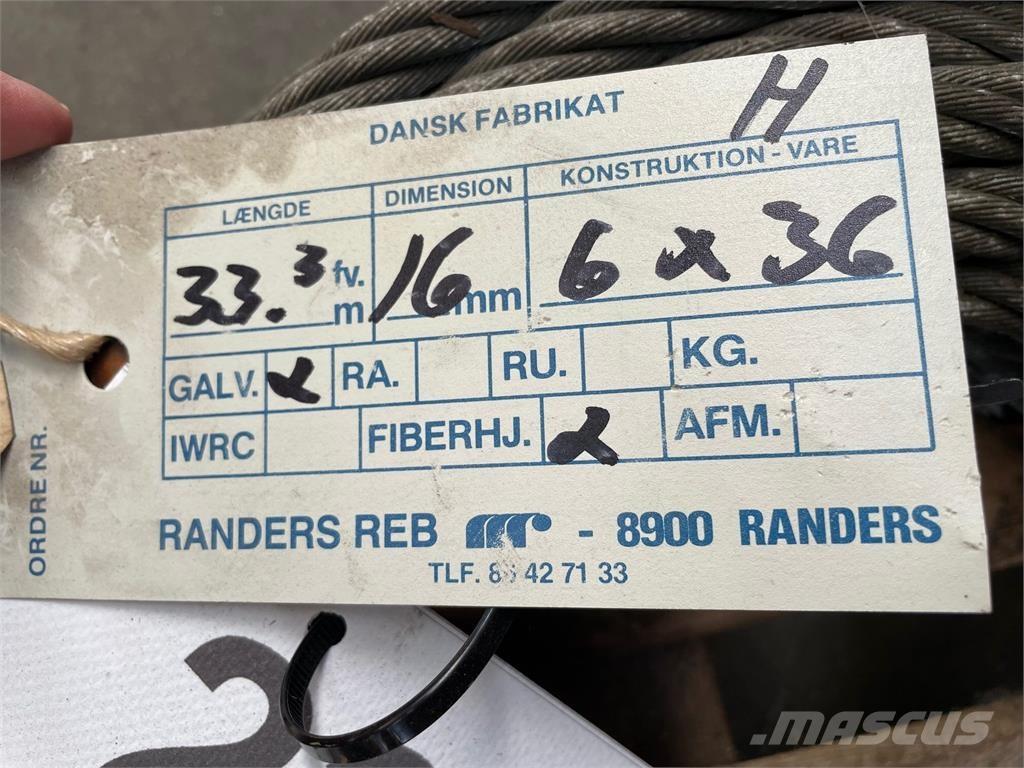  Stålwire Ø16 mm Peças e equipamento de gruas