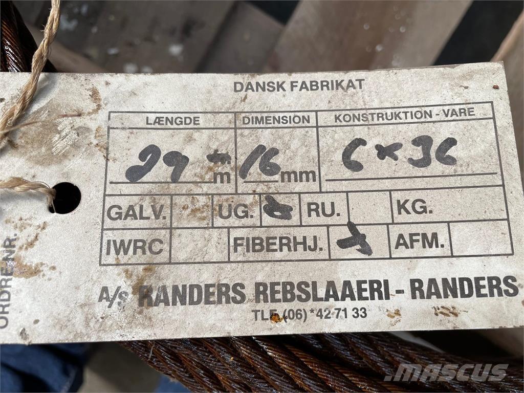  Stålwire Ø16 mm Peças e equipamento de gruas