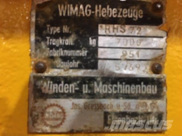  Wimag RHS72 løfteåg - 7 ton Peças e equipamento de gruas