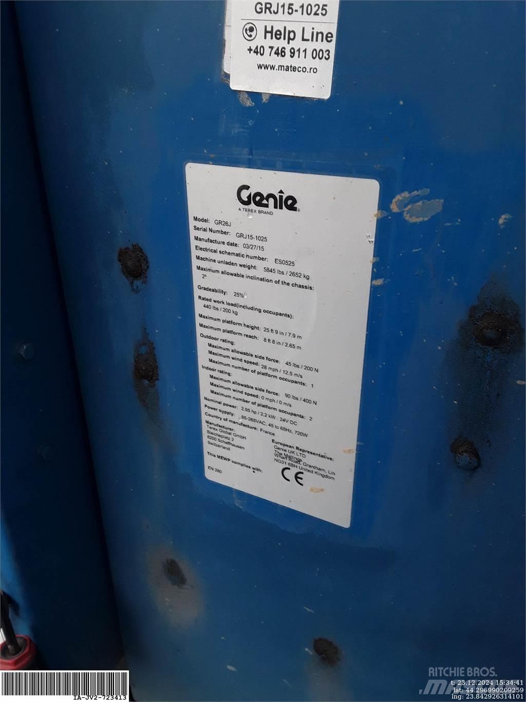Genie GR26J Plataformas de Mastro Vertical