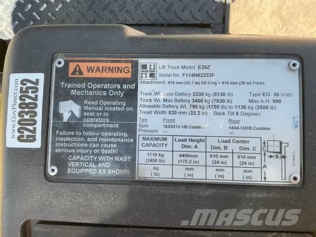 Hyster E25Z Empilhadores eléctricos
