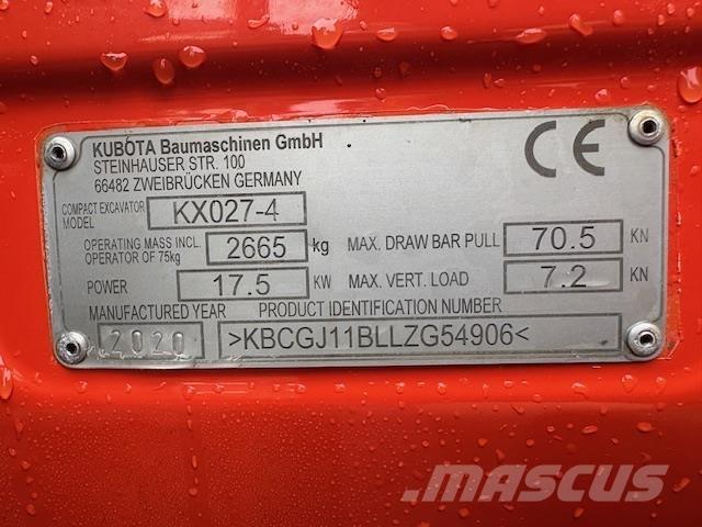 Kubota KX027-4 Escavadoras Midi 7t - 12t