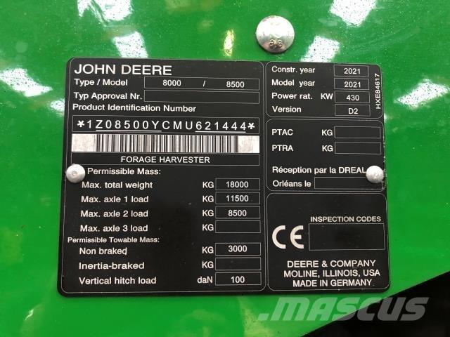 John Deere 8500 Ceifeiras de forragem