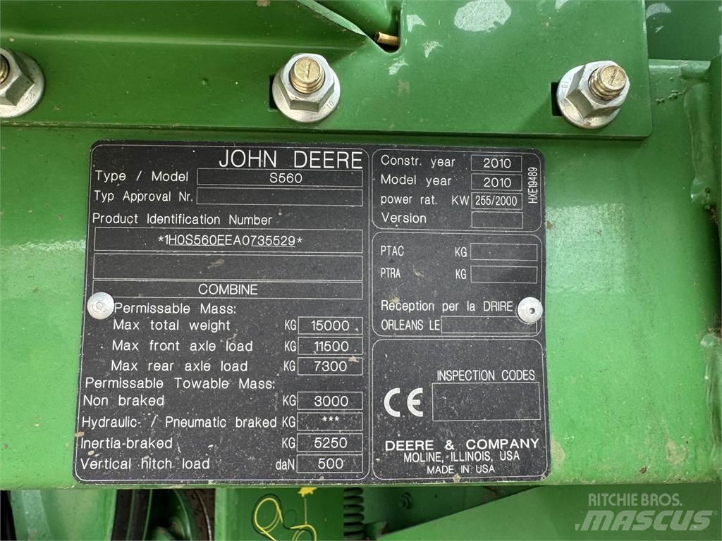 John Deere S560 Ceifeiras debulhadoras