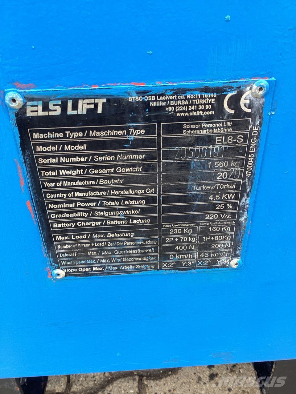 ELS LIFT EL8-S Elevadores de tesoura