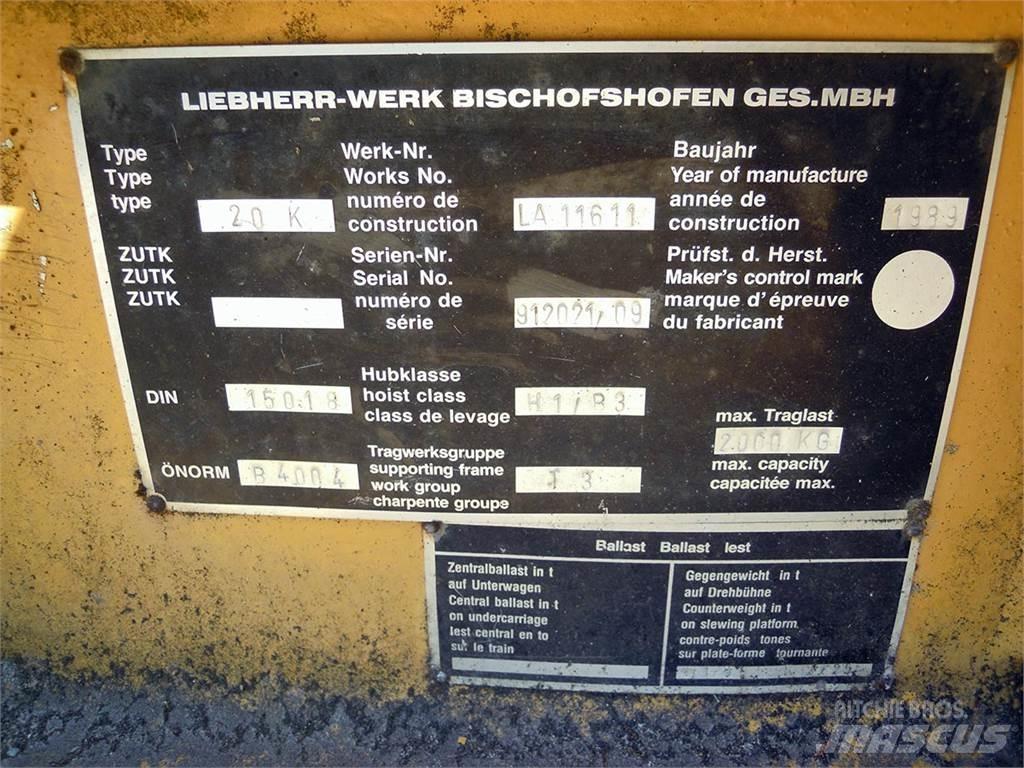 Liebherr 20K Gruas de construção