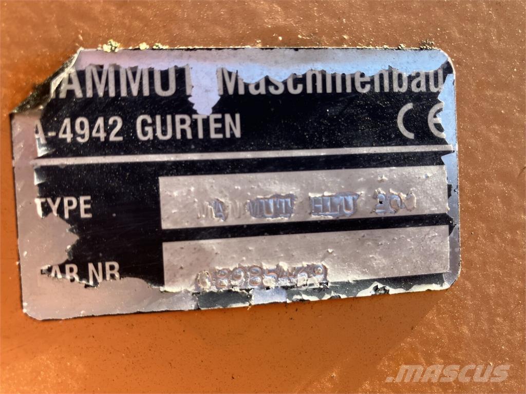 Mammut HLU 200 Acessórios de carregadora frontal