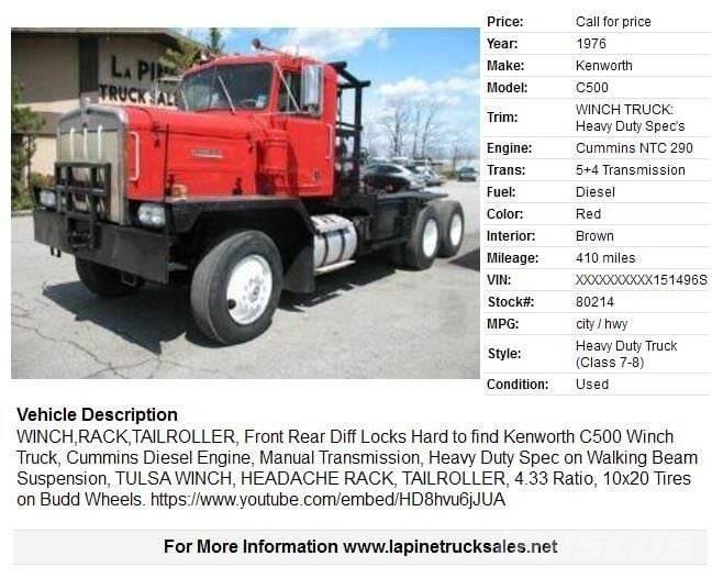 Kenworth C500 Camiões de Reciclagem