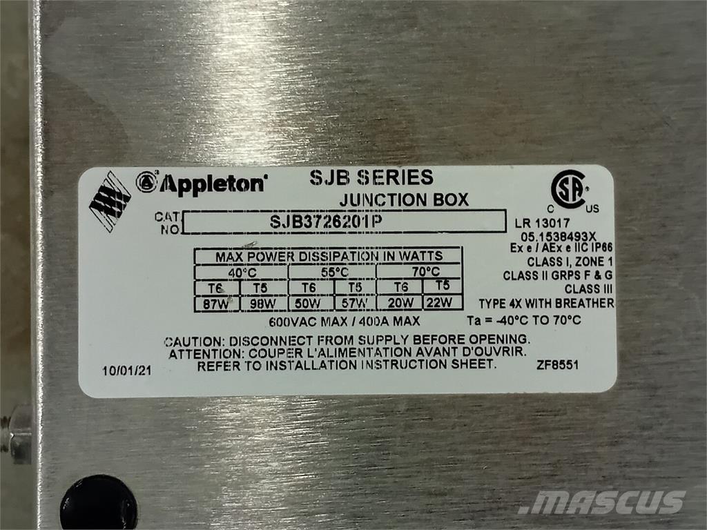  APPLETON SJB3726201P Construção - Outros
