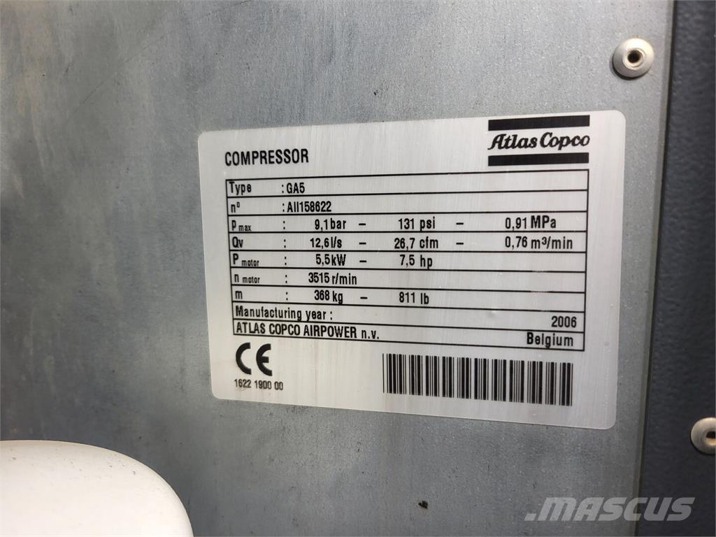 Atlas Copco GA5 Compressores