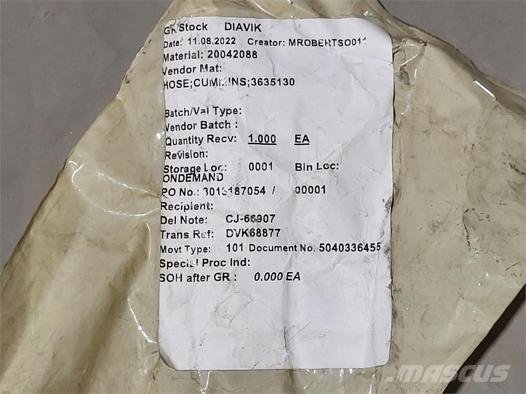 Cummins 3635130 Outros componentes