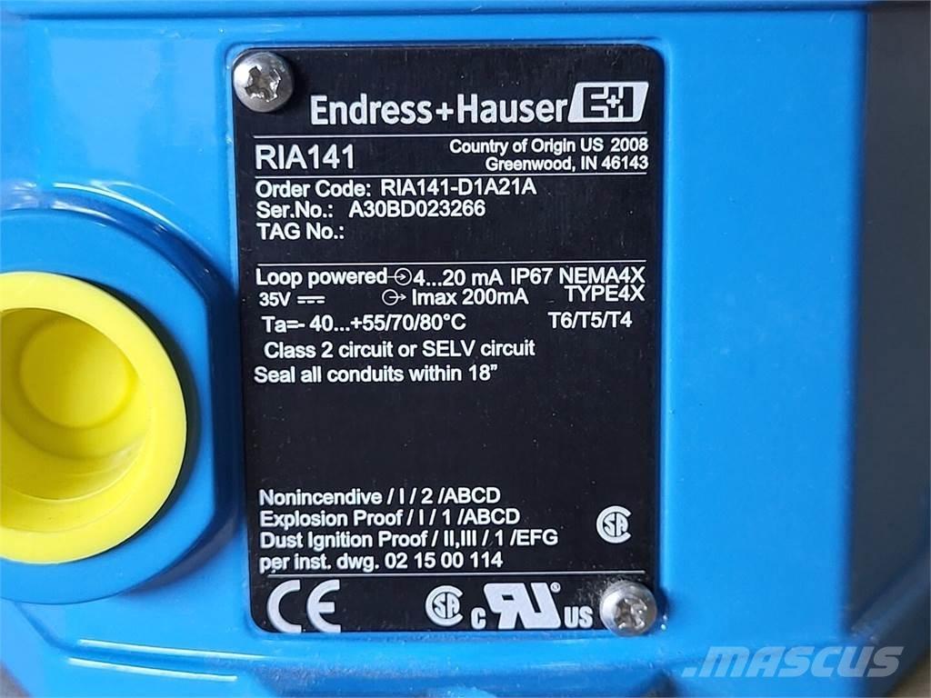  ENDRESS+HAUSER RIA141 Construção - Outros

