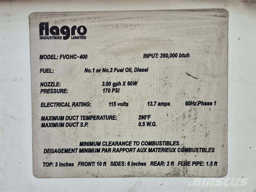 Flagro FVOHC-400 Equipamento de aquecimento e descongelamento