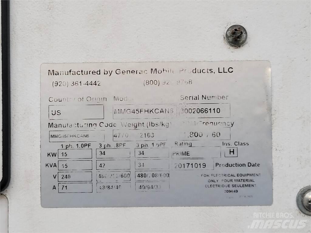 Generac MMG45FHKCAN6 Geradores Diesel