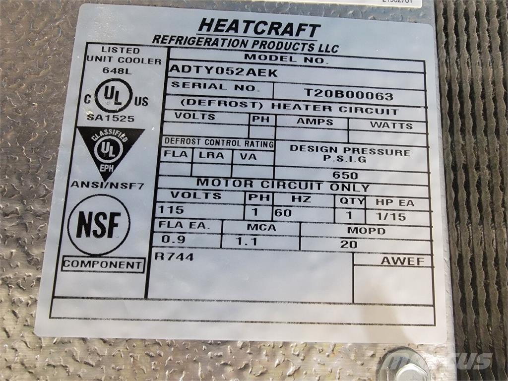  HEATCRAFT ADTY052AEK Equipamento de aquecimento e descongelamento