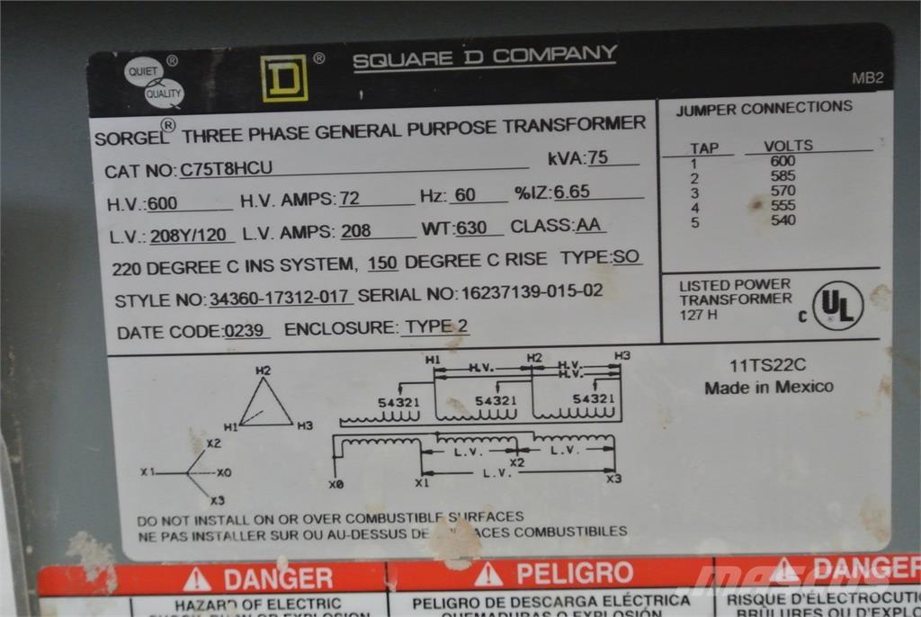  SQUARE D C75T8HCU Construção - Outros

