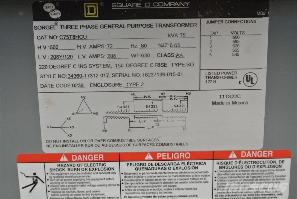  SQUARE D C75T8HCU Construção - Outros
