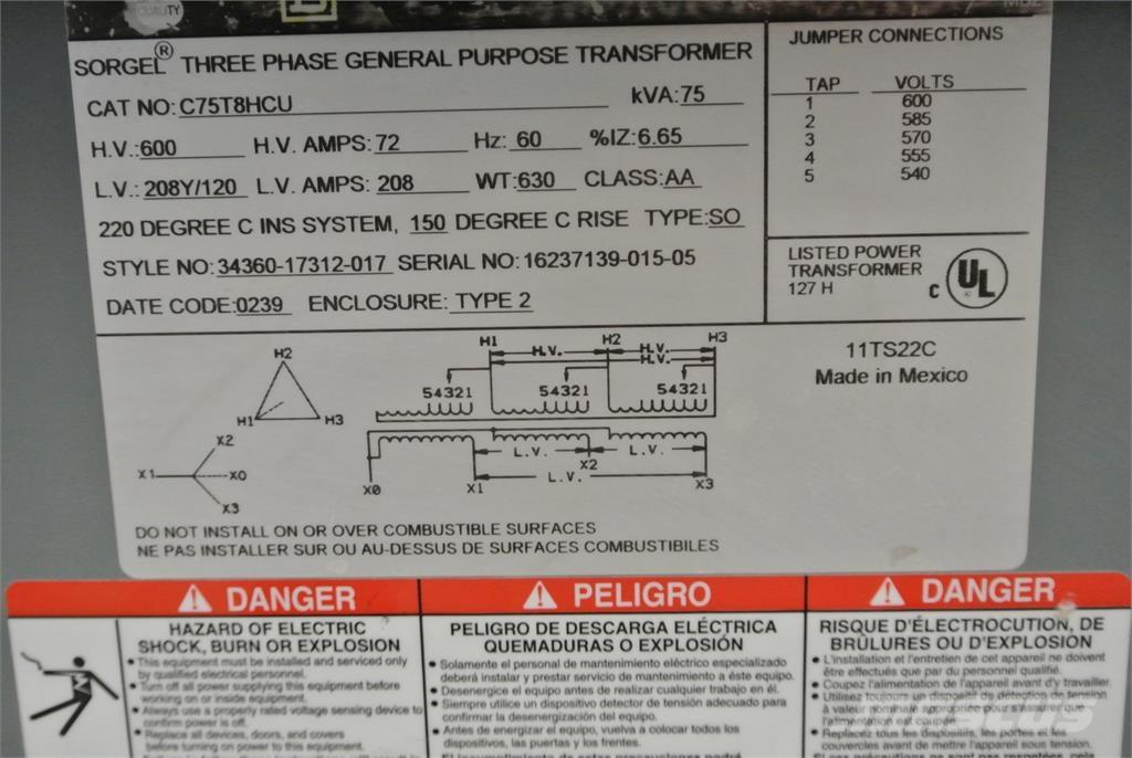  SQUARE D C75T8HCU Construção - Outros
