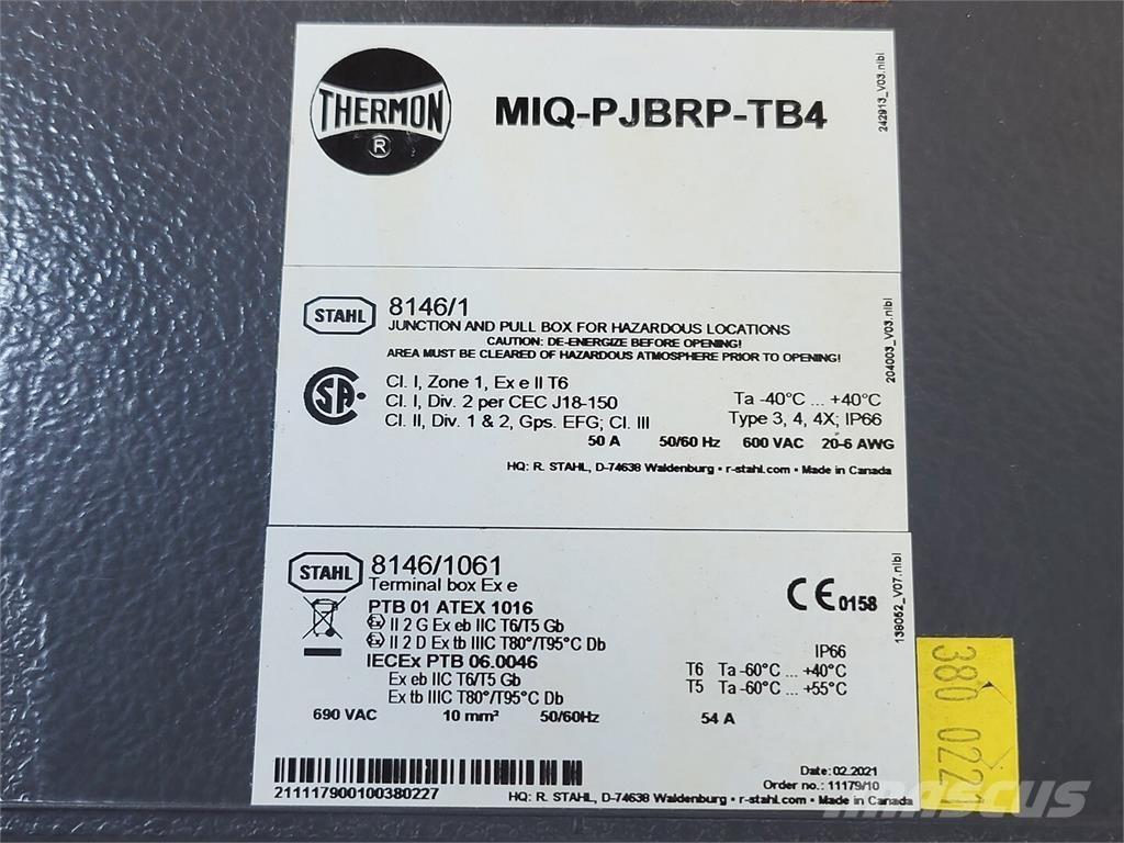  THERMON MIQ-PJBRP-TB4 Construção - Outros
