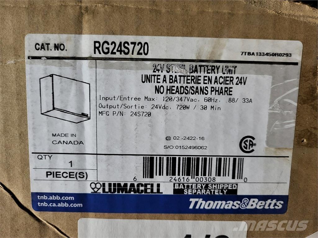 Thomas & BETTS RG24S720 Baterias