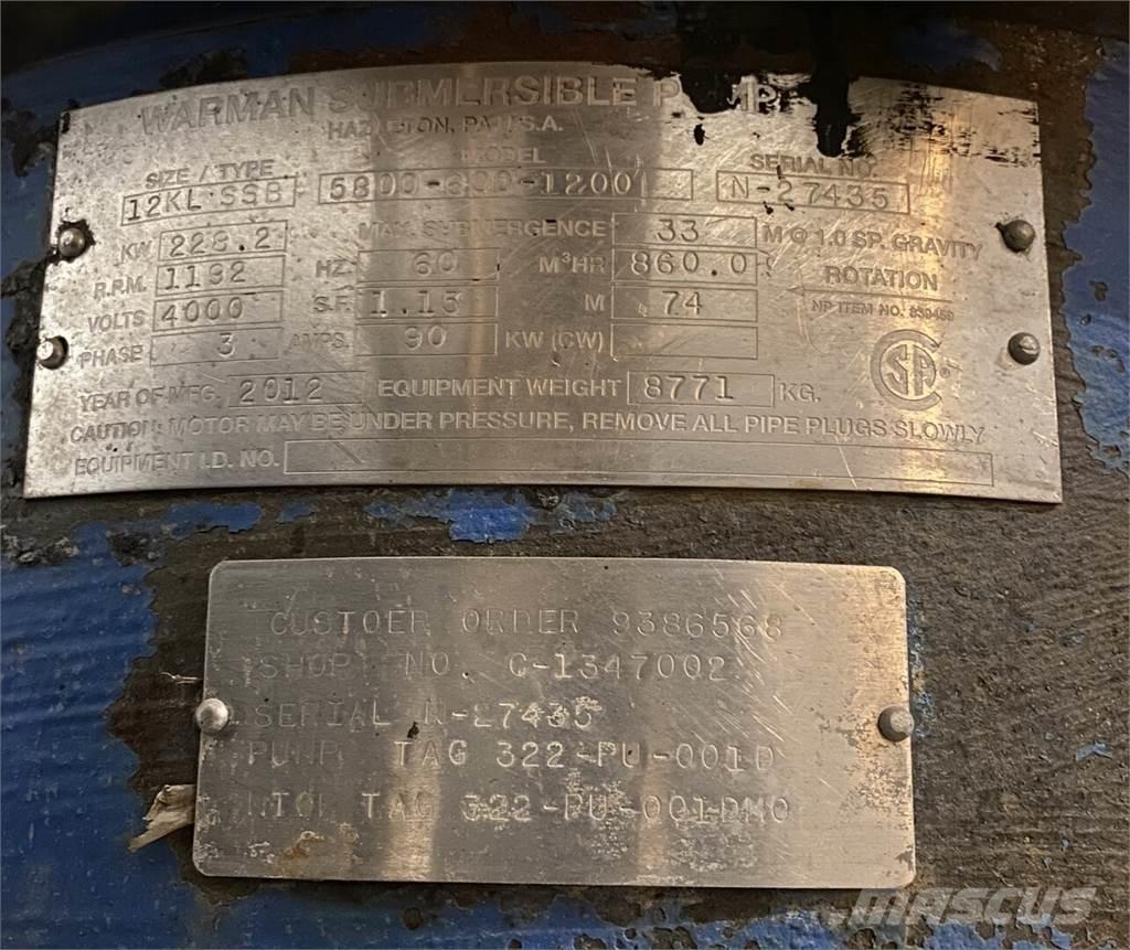 Warman 5800-600-1200 Bombas de água