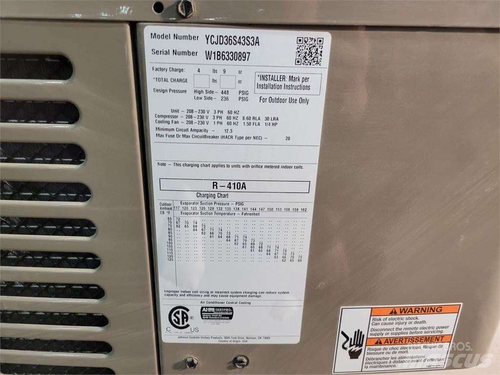 York YCJD36S43S3A Equipamento de aquecimento e descongelamento