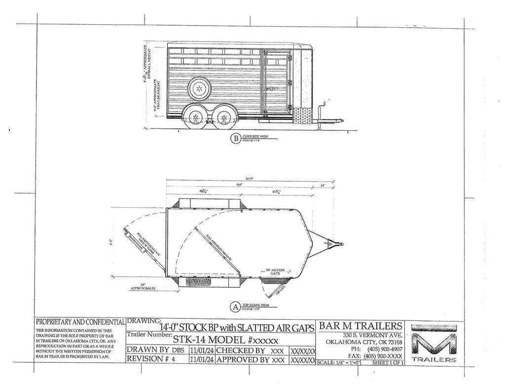 BAR-M STK-14 Reboques transporte animais