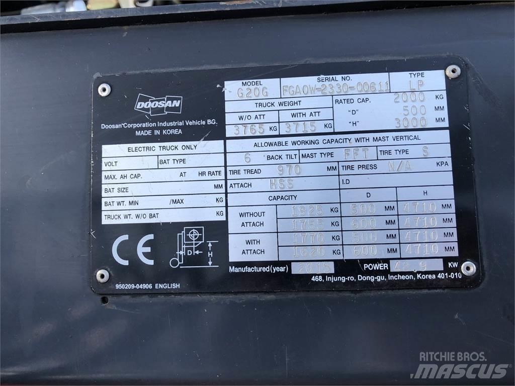 Doosan G20GX Empilhadores - Outros