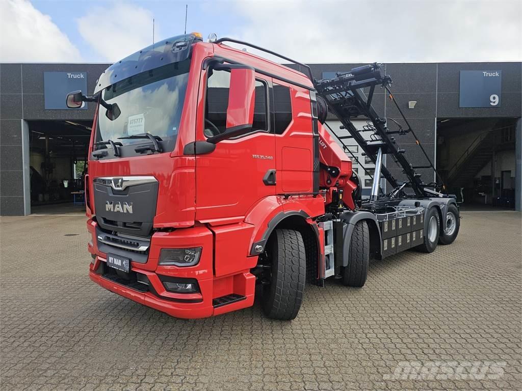 MAN TGS 35.540 8X2H-6 Camiões caixa desmontável com elevador de cabo