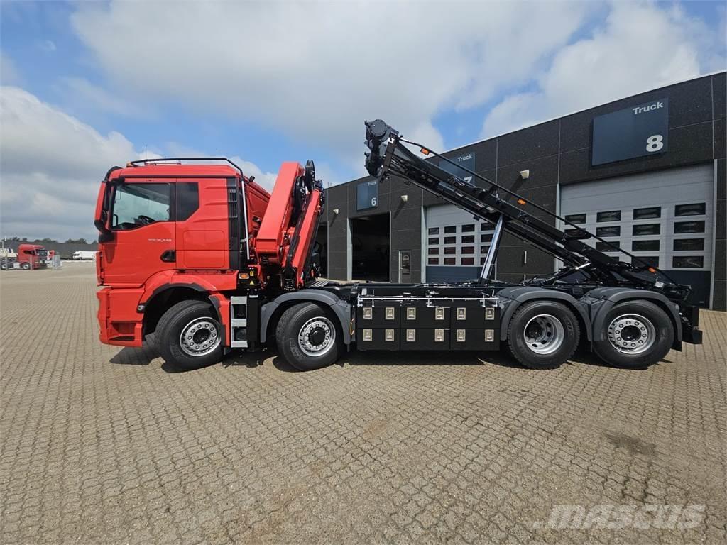 MAN TGS 35.540 8X2H-6 Camiões caixa desmontável com elevador de cabo