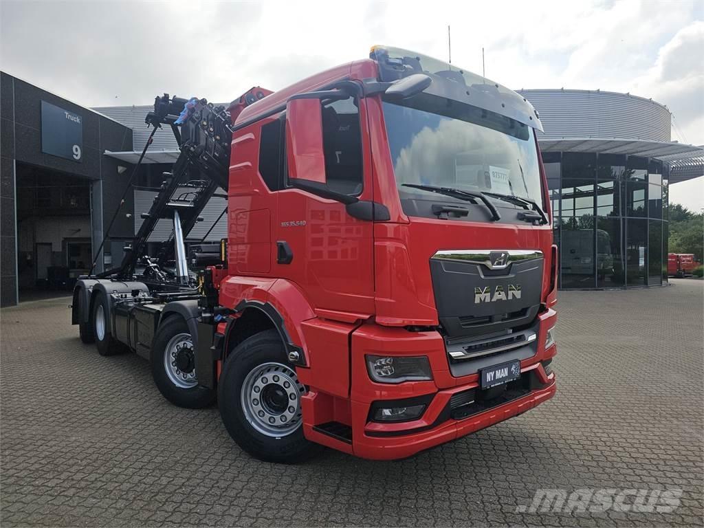 MAN TGS 35.540 8X2H-6 Camiões caixa desmontável com elevador de cabo