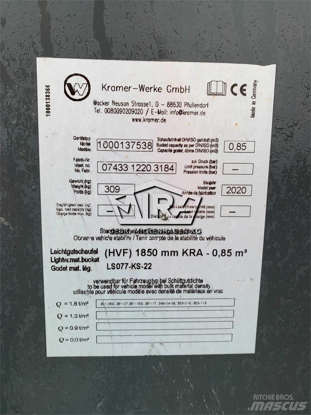 Kramer 1850 mm Baldes