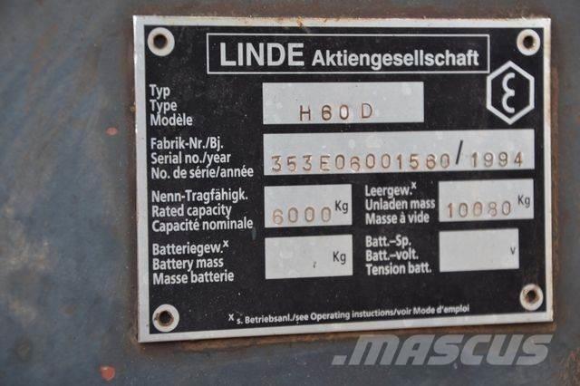 Linde H60D / Duplex Empilhadores Diesel