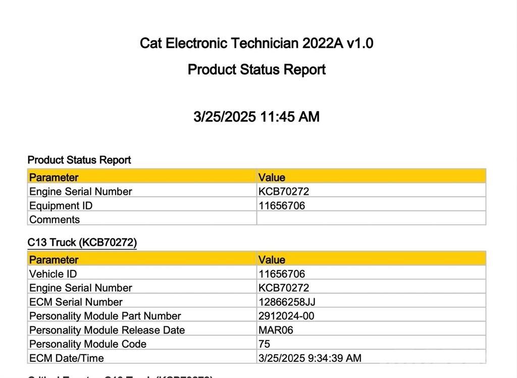 CAT C13 Electrónica