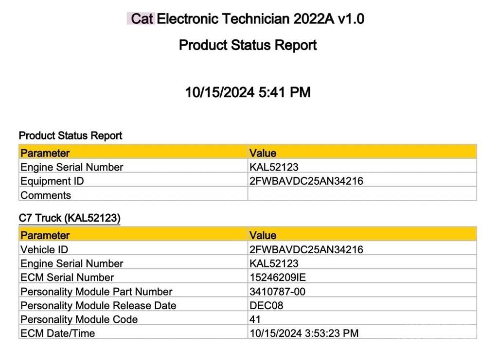 CAT C7 Electrónica