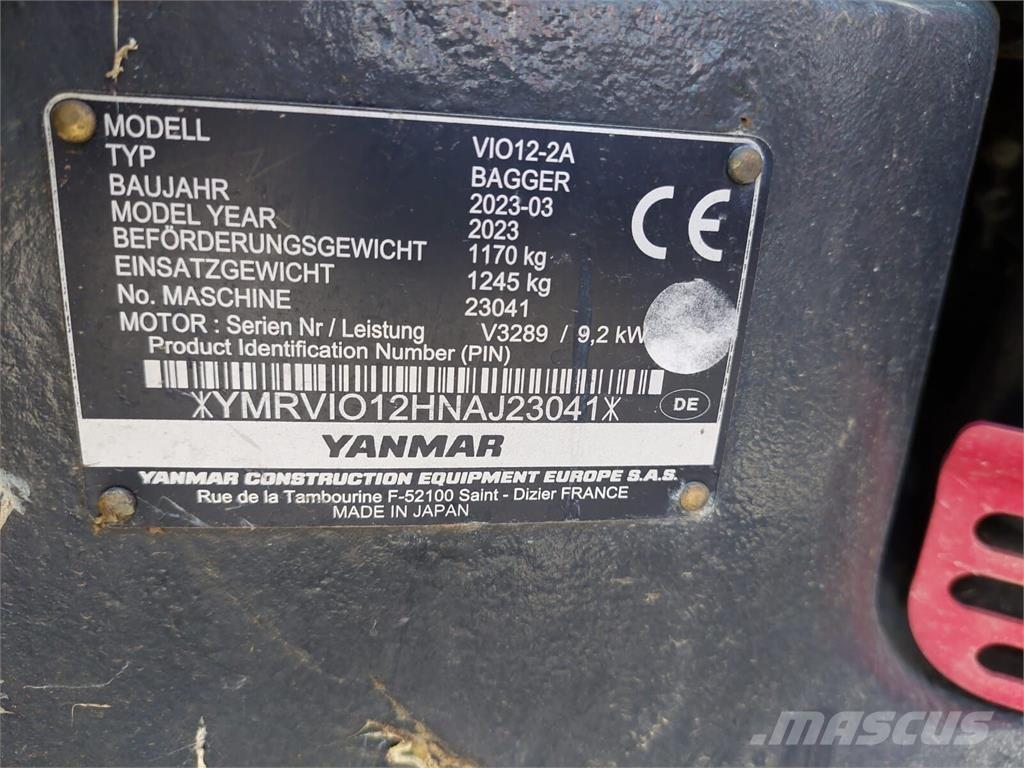 Yanmar Vio 12 Escavadeiras de esteiras