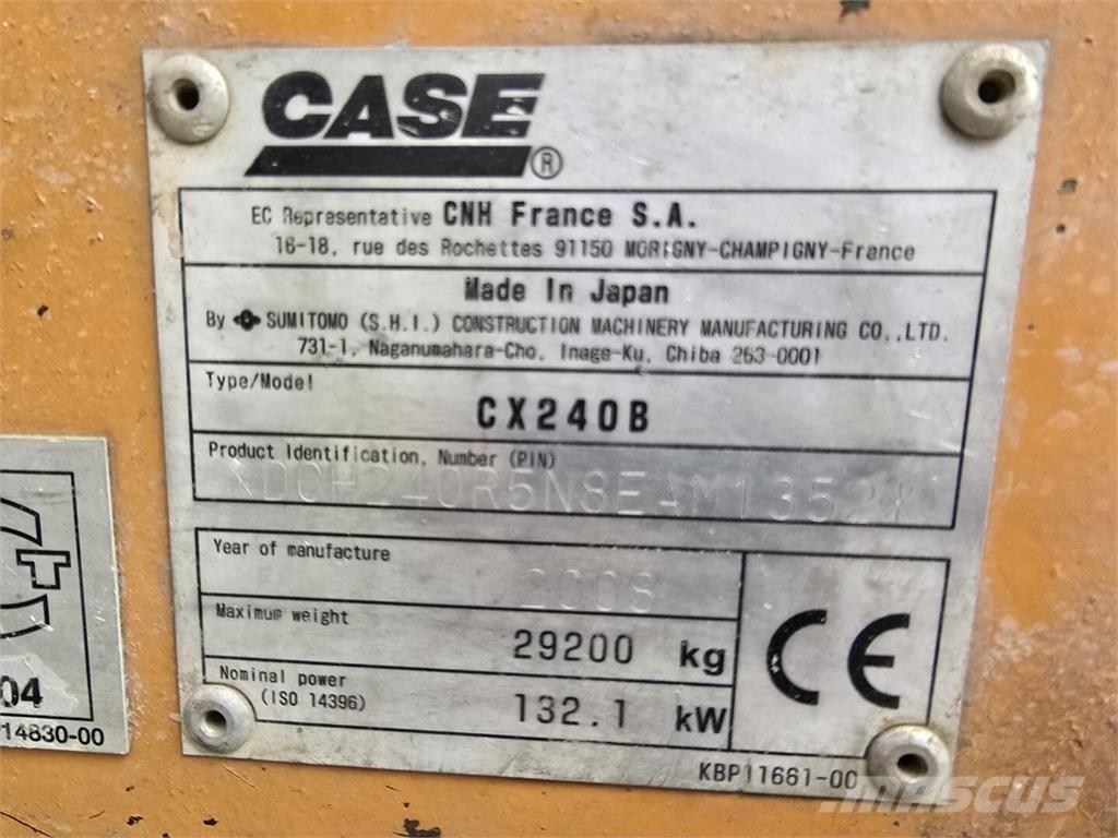 CASE CX 240 B Escavadeiras de esteiras