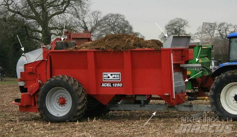 Hi-Spec Xcel 1250 Espalhadores de estrume