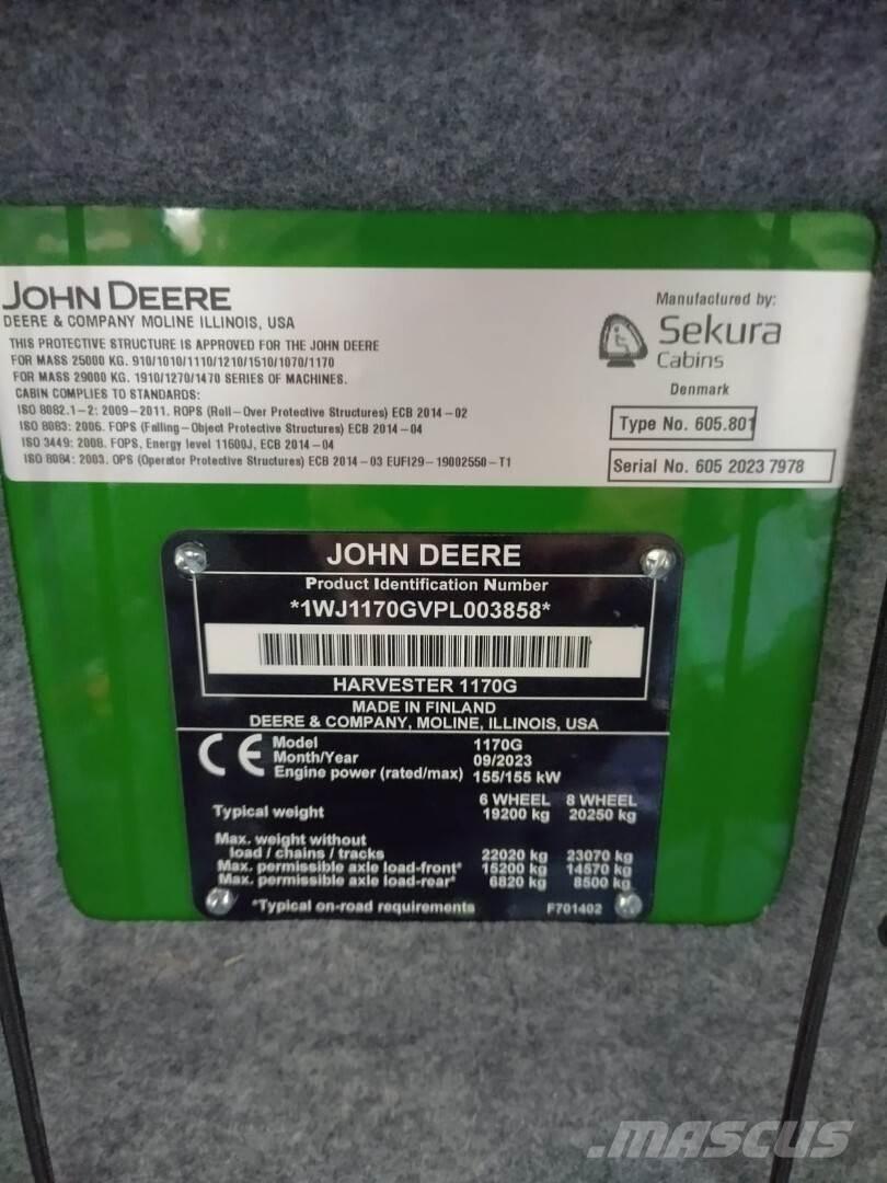 John Deere 1170G Processadores florestais