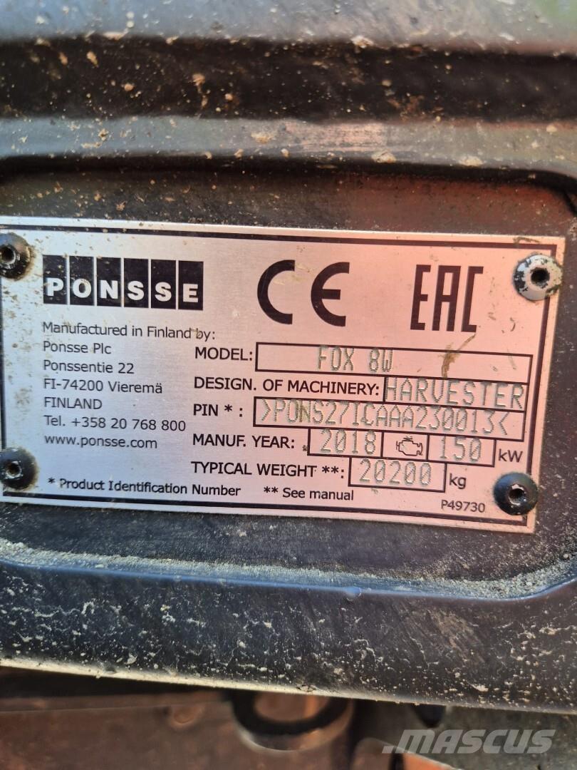 Ponsse Fox 8W Processadores florestais