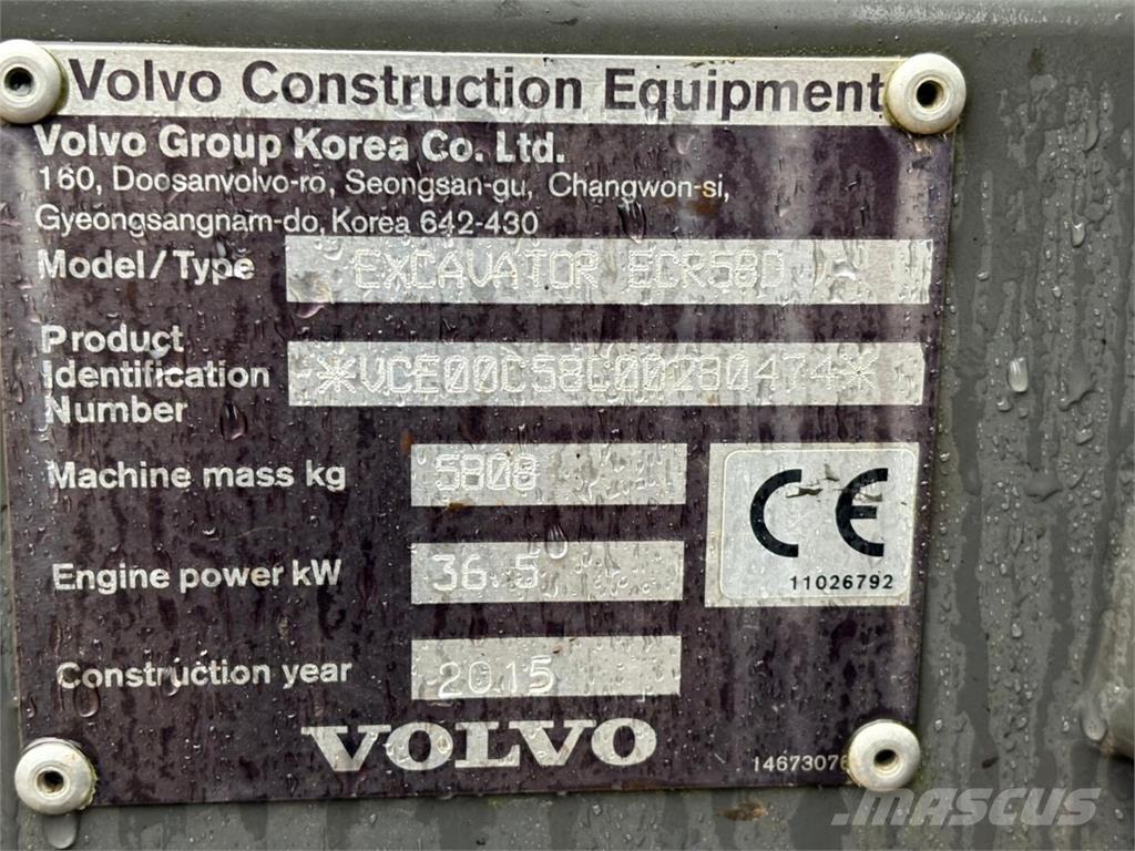 Volvo ECR 58 D Miniescavadeiras