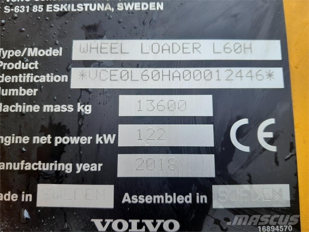Volvo L60H Carregadeiras de rodas