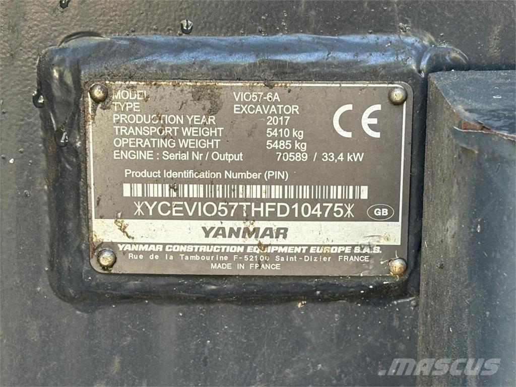 Yanmar VIO 57-6A Miniescavadeiras